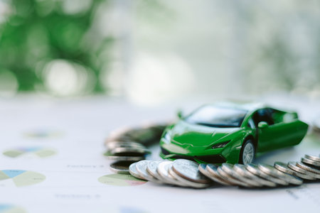 ESG strategies are driving business growth, boosting revenue and financial success by aligning economic goals with sustainable finance. growth, revenue, finance, economic, financial. green carの写真素材