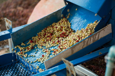Smart farming techniques machinery roast apparatus coffee bean dry sunlight tool sunbeam sunray...