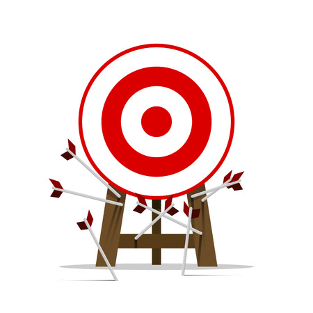 Miss target, goals vector success business strategy concept iconのイラスト素材