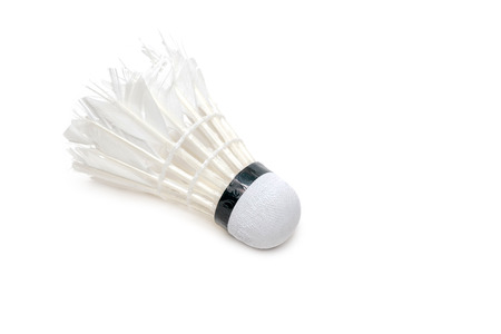 Bad condition badminton ball isolated on white backgroundの写真素材