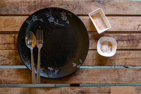 very yummy dish, eat clean and had nothing left behind. very good menu of the restaurant.の写真素材