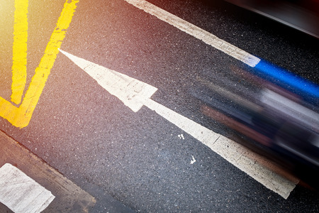 Direction forward with slow speed shutter effect, Goal and Success concept picture.の写真素材