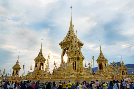 King Rama 9, Bhumibol Adulyadej Royal Crematorium 5 December 2017, Sanam Luang, Bangkok, Thailand.のeditorial素材
