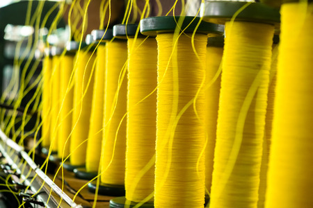 Close Up High Quality Nylon Rope Making Machine in the Factory.