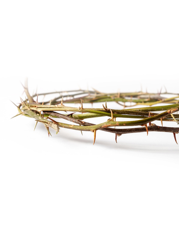 Jesus Christ Crown Thorns on iSolated White Background.