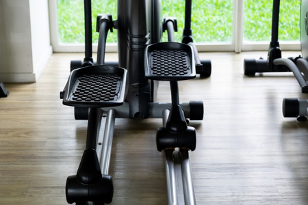 Close up of Foot pad on the Sky Walking Machine in the Gym.