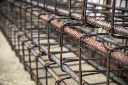 Steel Wire and Securing Steel Bars Rods Prepared Reinforcement for Concrete Work.