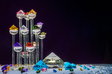 beautiful diamonds are show on the diamond showcase.