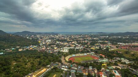 Phuket, Thailand - January, 01, 2017: Darasamuth intersection the main road of Phuket city there have new construction for development in Phuket cityのeditorial素材