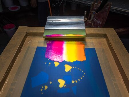 blend colors in sweet tone color of screen printing ink for print tee shirt