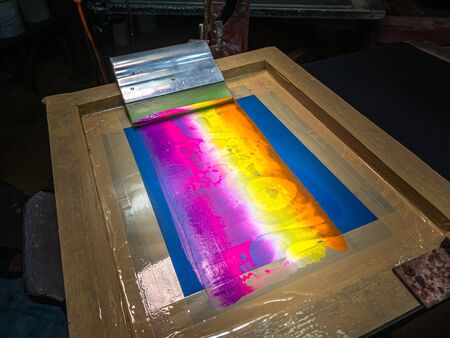 blend colors in sweet tone color of screen printing ink for print tee shirt