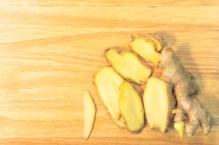 Galangal is a spicy, hot and sweet herb that is commonly used in cooking and as an herbal medicine ingredient.の写真素材