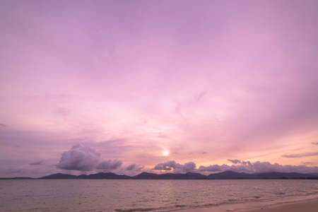 Scene of landscape views cloud moving above mountain range in summer day,
nature rain cloud of nature cloudscape sky At Phuket big Buddha on the high mountain, Phuket,Thailand.の写真素材