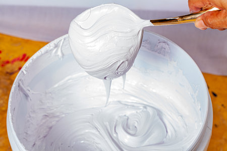 ink or paint for print on fabric tee shirts and other material. 
The ink used for print on black and white fabric and other material.The color has good adhesion to the surface, not easy to fall off.の写真素材