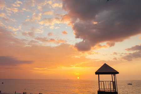 sunset at Karon beach.Karon beach is a beach is broad and long. Sand and beautiful beach suitable for swimming and used as a training dive.
Karon beach have many kind of water sportsの写真素材
