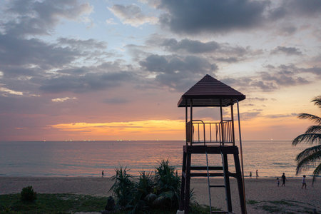 sunset at Karon beach.Karon beach is a beach is broad and long. Sand and beautiful beach suitable for swimming and used as a training dive.
Karon beach have many kind of water sportsの写真素材