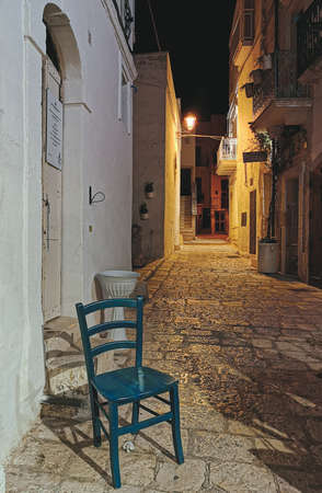glimpse of a street in Polignano a Mareの写真素材