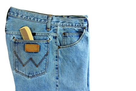 Jeans isolated on white の写真素材