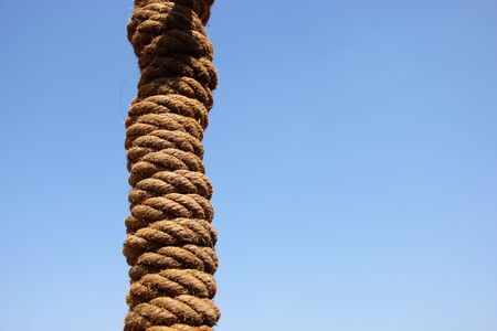 Knot tied with a ropeの写真素材