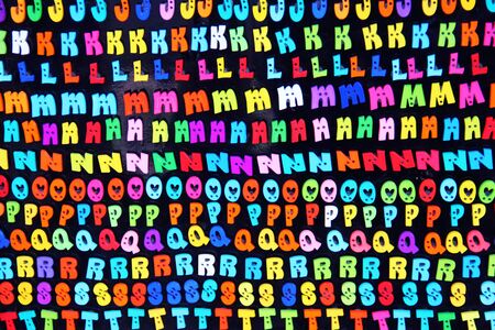 Fancy letter on black background の写真素材