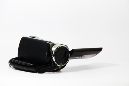 Video camera with white background  high-definition camera isolated on a white の写真素材