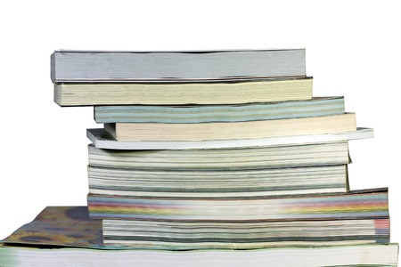 Old books on a white background の写真素材