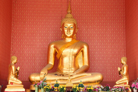 Buddhist statue Look calmly concentrateのeditorial素材
