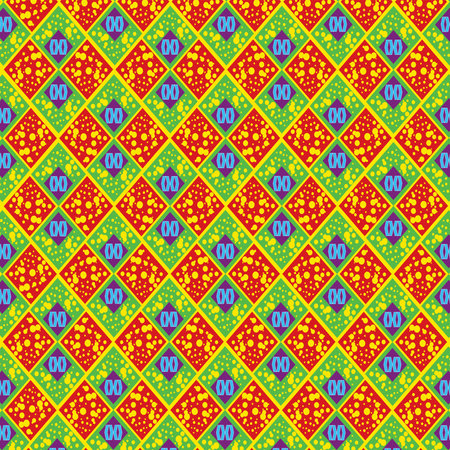 Seamless pattern with decorative rhombuses. Vector illustration.のイラスト素材