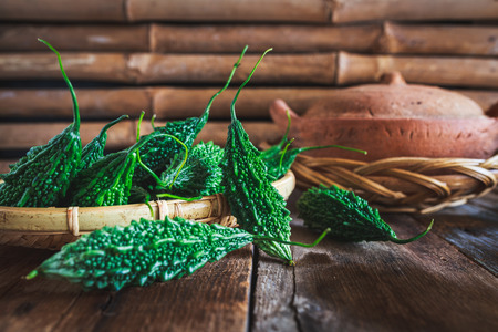 Green Bitter Melonsの写真素材