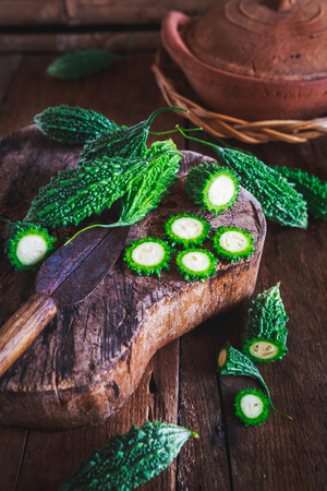 Green Bitter Melonsの写真素材