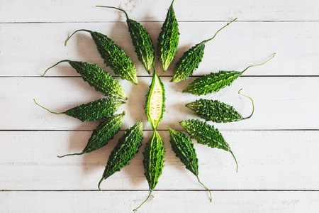 Green Bitter Melonsの写真素材