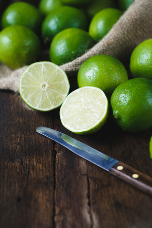 Fresh Green Lemonsの写真素材