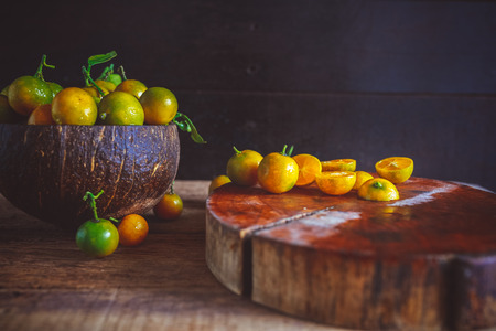 Fresh Kumquat Fruitsの写真素材