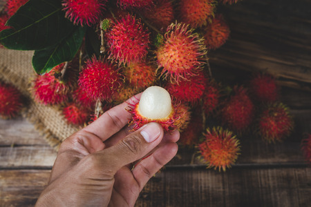 Fresh Rambutan Fruitsの写真素材