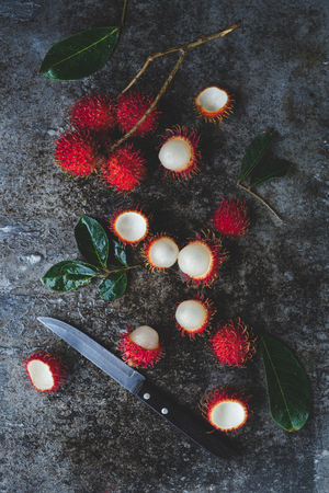Fresh Rambutan Fruitsの写真素材