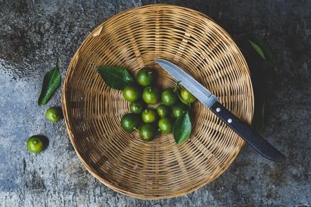 Fresh Kumquat Fruitsの写真素材