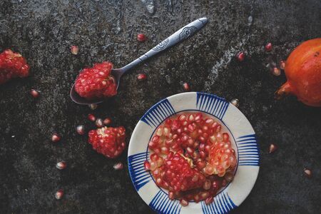 Fresh Pomegranatesの写真素材