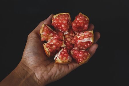 Fresh Pomegranatesの写真素材