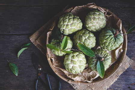 Custard apples from Vietnamの写真素材