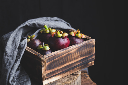 Mangosteen fruits from Vietnamの写真素材