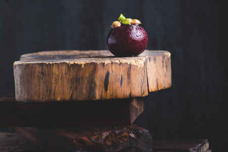 Mangosteen fruit from Vietnamの写真素材