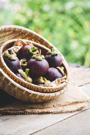 Mangosteen fruits from Vietnamの写真素材