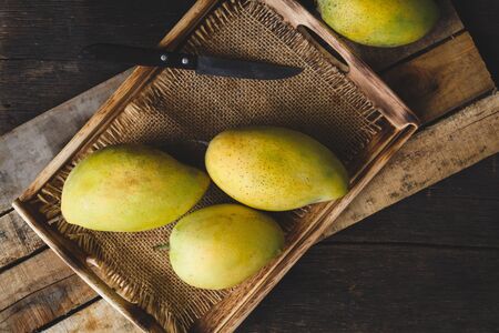 Ripe mangoesの写真素材