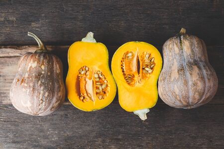 Butternut pumpkinsの写真素材