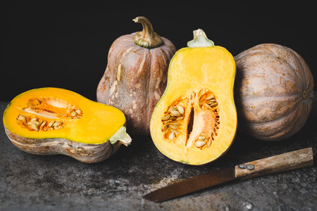 Butternut pumpkinsの写真素材