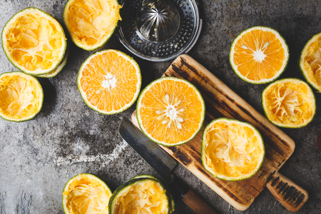 King mandarin fruits-Orange peelsの写真素材