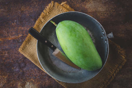 Big green mango- Healthy fruitの写真素材