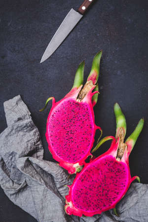 Fresh red dragon fruit- Pitaya fruitの写真素材