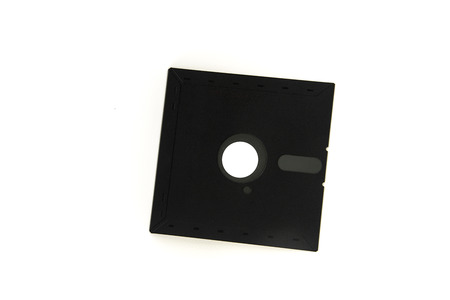 floppy disk on white backgroundの写真素材