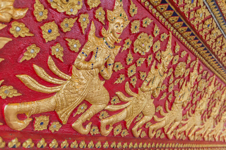 Row Of  Carvings Women at Wat Suandok,Thailand.の写真素材